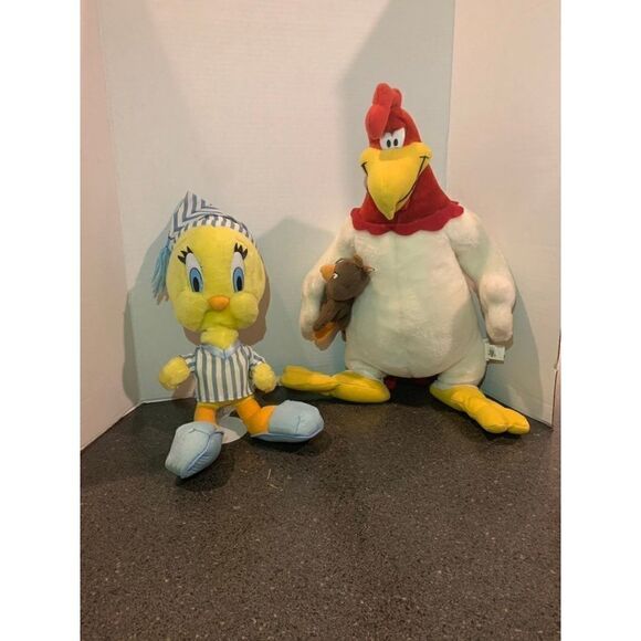 Looney Tunes jumbo Tweety Bird &
Rooster plush bundle (2) 17” - Picture 2 of 12
